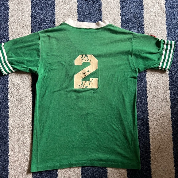 7-Eleven 7-11 GREEN Junior Olympic Softball V Neck Jersey Size S VINTAGE RARE - Picture 6 of 11